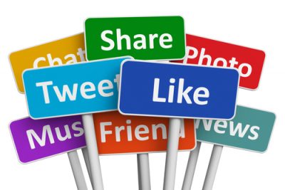 Share, Tweet, Like, Social media marketing image